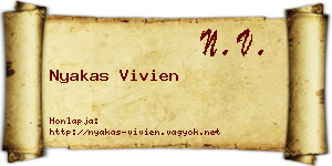 Nyakas Vivien névjegykártya